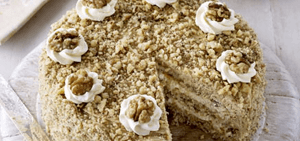 Walnut & coffee gateau