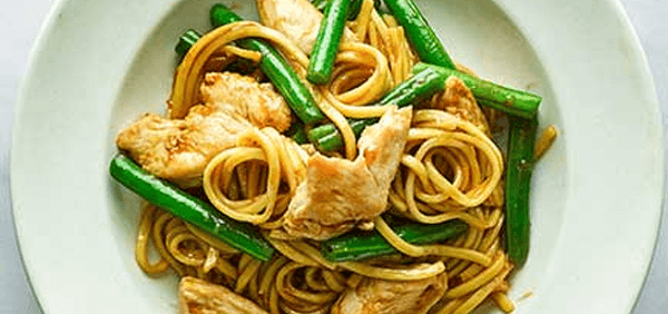 Ginger chicken & green bean noodles