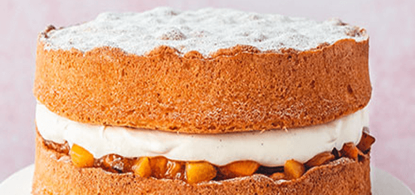 Summer apricot Victoria sponge 