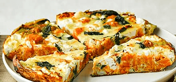 Sweet potato, spinach & feta tortilla