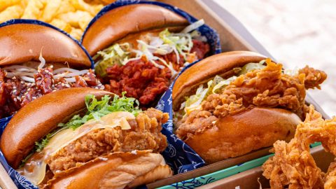 Get your complimentary fried chicken bun from Jailbird!