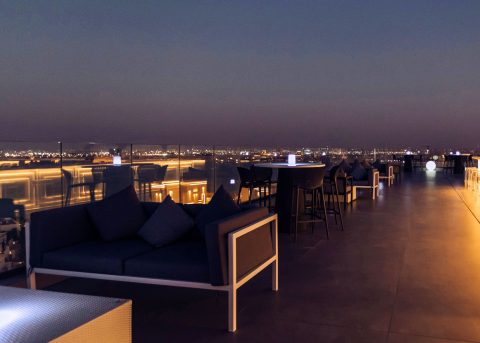 The rooftop Neo Sky Bar boasts 360-degree Ras Al Khaimah views