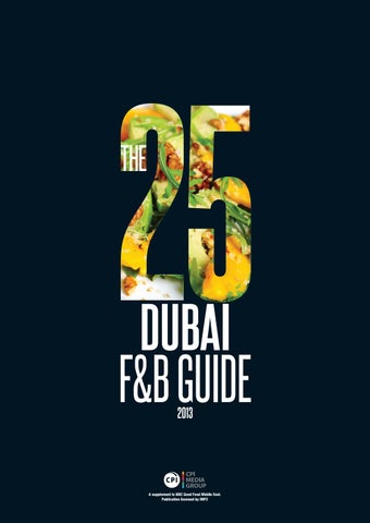 The 25 Dubai F&B Guide – 2013