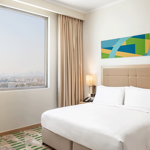 STAYCATION FOR TWO AT HOLIDAY INN & SUITES DUBAI SCIENCE PARK, WORTH AED1,000