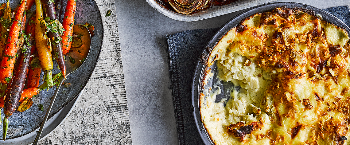 Four-cheese cauliflower gratin