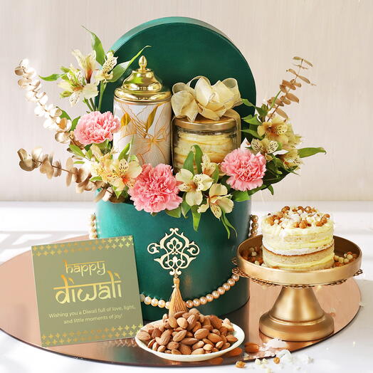 Cesta de Diwali de la Delicia y Elegancia