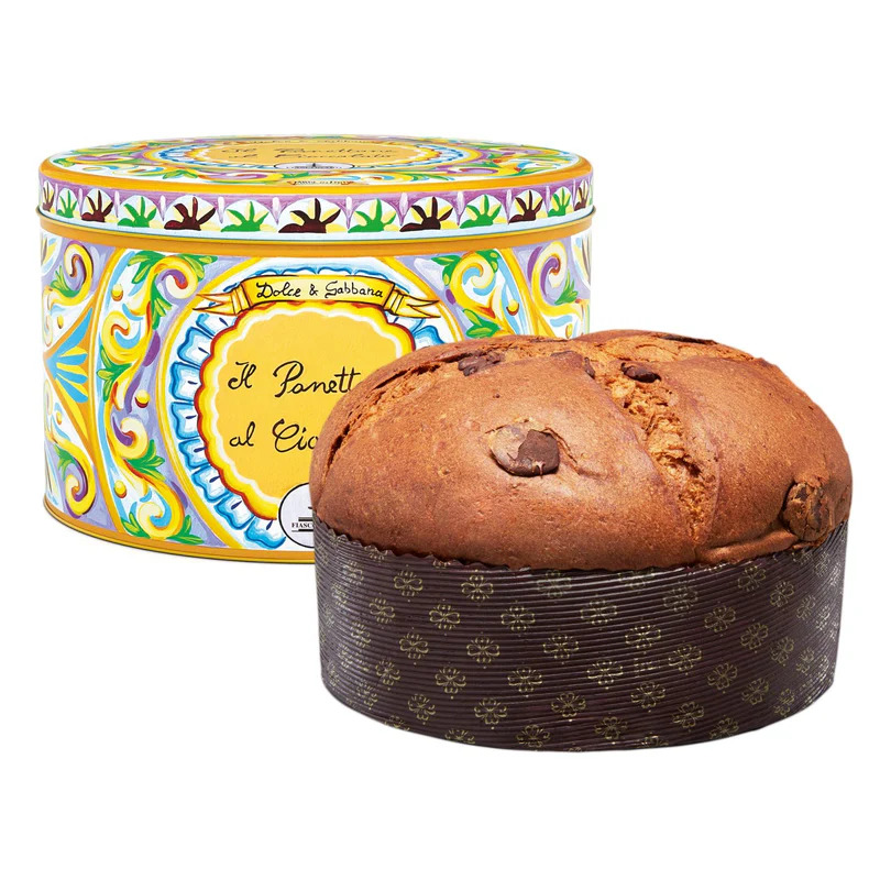 Panettone de chocolate con lata Dolce & Gabbana