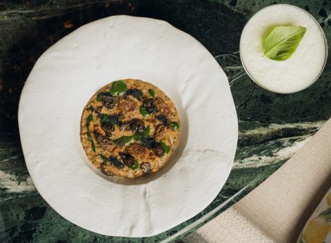 Iconic Plate: Morels mushroom risotto, nettle, and snail 