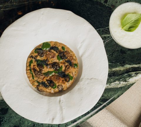 Iconic Plate: Morels mushroom risotto, nettle, and snail