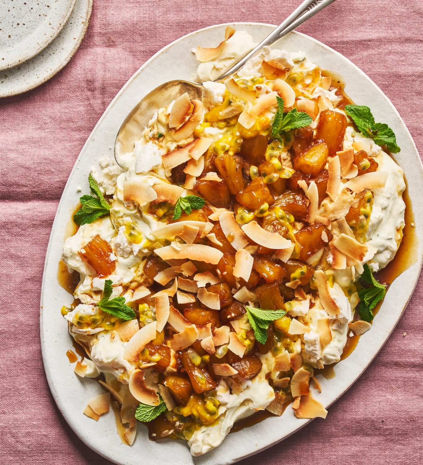 Tropical meringue mess