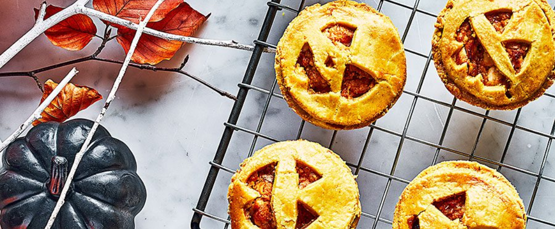Mini pumpkin & feta pies