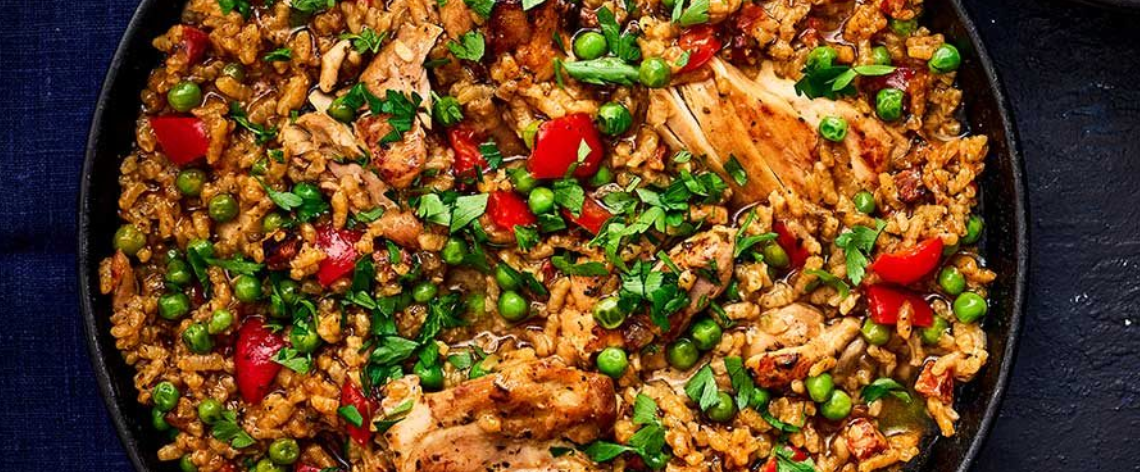 Chicken & chorizo one-pan