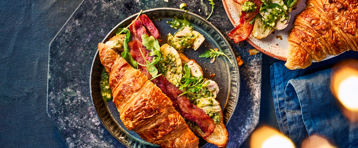 Turkey & pesto croissants